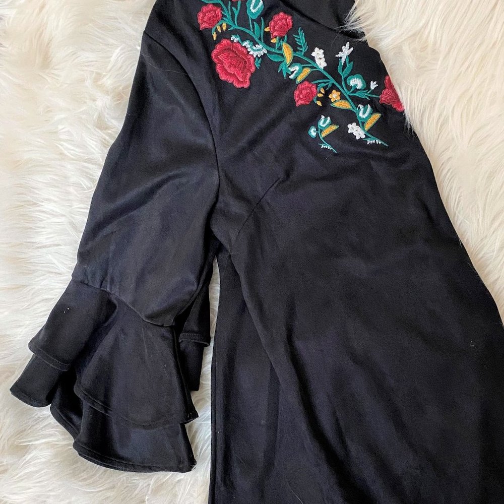 Altar'd State Bell Sleeve Embroidered Swing Dress